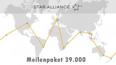 Round the World - STAR ALLIANCE - 39000 Meilen