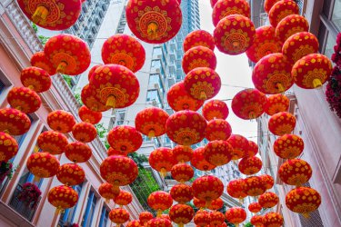Rote Laternen, Chinesisches Neujahr, Hongkong