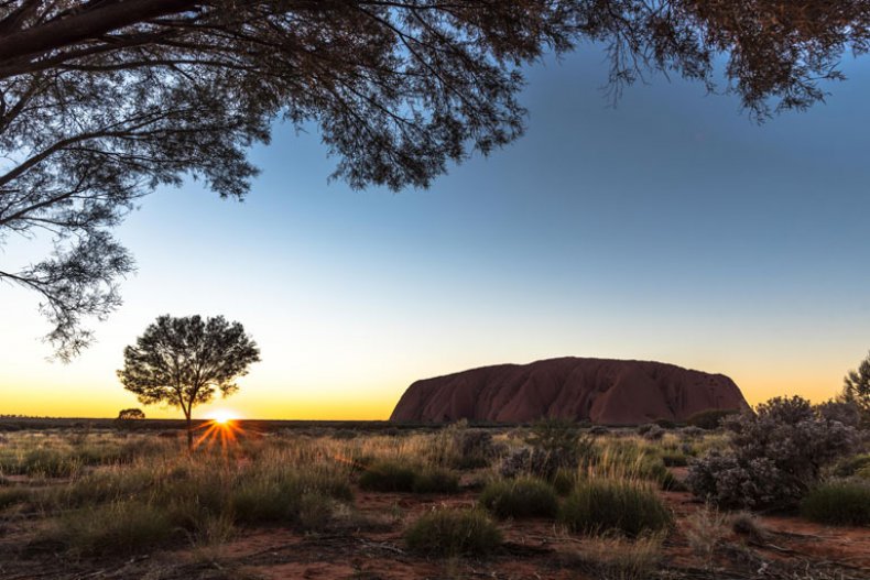 Sonnenaufganag am Uluru (Ayers Rock)