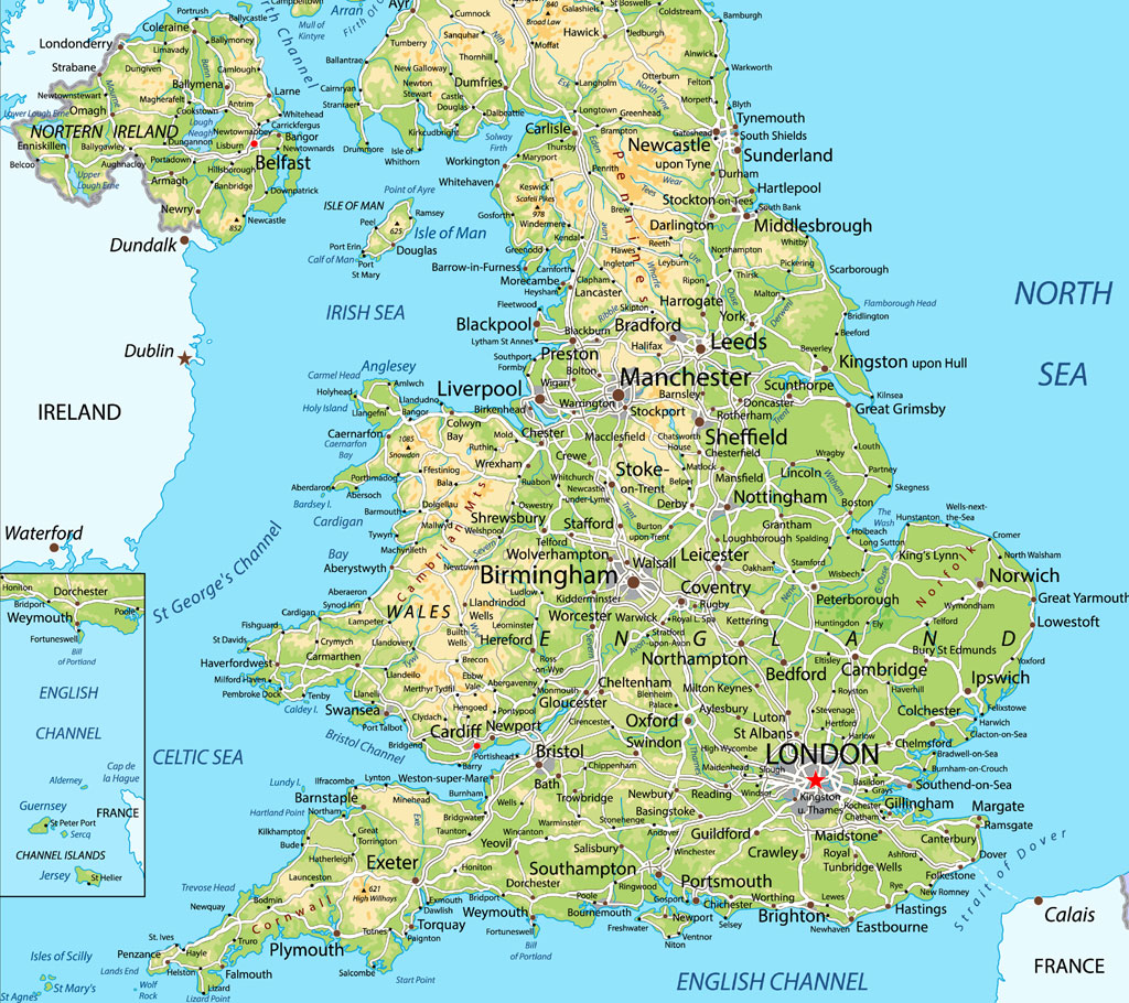 England Karte