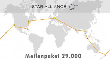 Round the World - STAR ALLIANCE - 29000 Meilen