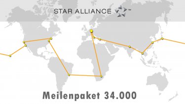 Round the World - STAR ALLIANCE - 34000 Meilen
